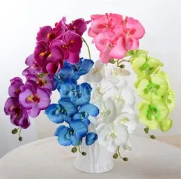 실크 난초 꽃 70cm 가짜 싱글 스템 반다 phalaenopsis 웨딩 홈 인공 장식 꽃 de395