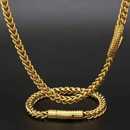 Łańcuchy Hip Hop 18K Złota 6 mm łańcuch dla mężczyzn Naszyjnik ze stali nierdzewnej PVD Pleted Cango Chainchains