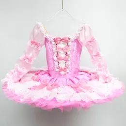 New Style Dancewear For Kid Black Classical Fairy Long Sleeve Dress Ballet Costumes Factory Wear Knee On Tutu Leotard