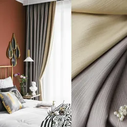Curtain & Drapes Custom Nordic Simplicity Coffee Splicing Texture Thicken Livingroom Shading Bedroom Blackout Drape M895Curtain DrapesCurtai