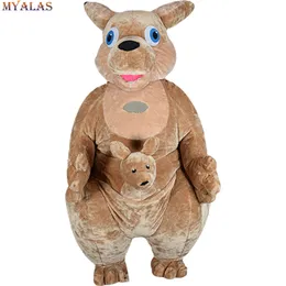 Mascote boneca traje gigante canguru mascote traje adulto anime kits mascotte carnaval trajes inflável canguru mascote trajes