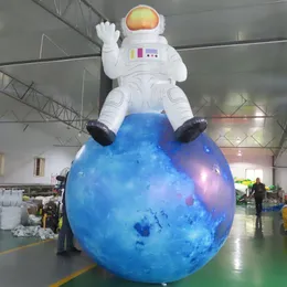 Zajęcia na świeżym powietrzu Hurtowe LED Giant Inflatible Astronauta 2022 Spacem Up Spaceman Pilot Toy na astronomiczne wydarzenie i imprezę