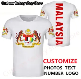 Malaysian Flag Print T-Shirt Custom Made Name Number DIY