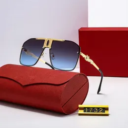 Мода Carti Luxury Cool Sunglasses Дизайнер Последние серо -синие мужские каркаты металлическая рама безрамная широкая вида