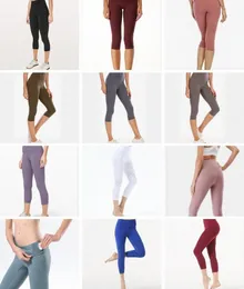 Stylista damski Wysokie Spodnie Yoga Leggingi Yogaworld Women Trening Zestaw fitness Zestaw Elastyczne damę pełne rajstopy solid zaahu#