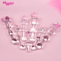 Massage Magic Wand Crystal Penis Super Huge Big Glass Dildo Anal Plug Sex Gay Products Female Masturbation Cock Sex for Women New