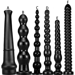 18 Produtos Sexy Long Long Anal Plug Expansion Masturbação Breads para adultos Toys para homens Massageador de próstata