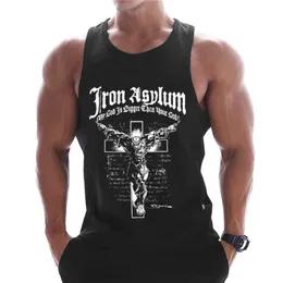 체육관 의류 면화 보디 빌딩 탱크 탑 보디 빌더 남성 Ropa Hombre Tops Erkek Sleeveless Singlet Men 220527