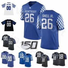 Chen37 NCAA Football College Lynn Bowden JR Jersey Kentucky Wildcats Sawyer Smith Benny Snell Stephen Johnson Stanley Williams Patrick Towles Home