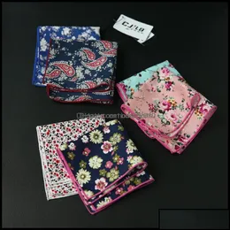 Ladies kanten zakdoeken zakdoek home textiel tuin tuin10pcs /lot 27colors selecteerbaar Koreaanse modeontwerper heren pochet square print flowe