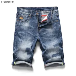 Airgracias nya anländer shorts män jeans brandkläder retro nostalgi denim Bermuda kort för man blå jean storlek 2840 T200718