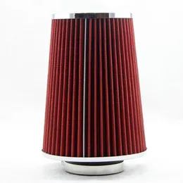 Air Filter Car Intake With Inner Diameter Of 76MM Red Crank Pedal Universal KitAir