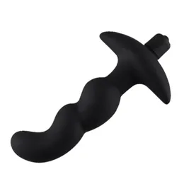 Silikonowy wibrator analny wtyczka tyłek seksowne zabawki dla mężczyzn stymulator masaż prostaty 10 tryby wibracji zagraj