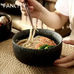 Fancity Creative Noodle Wrist, Stor Ramen Bowl, Keramisk Millet Gröt Bowl, Nudelskål, Nötkött soppa Nudelskål 220408