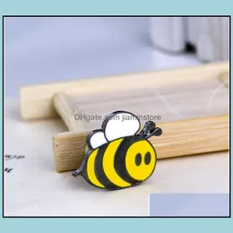 Pinnen broches bijen schattig dier gele zwart witte tentakels kleine email Creatieve broche revers denim ornament Badge pins gd220
