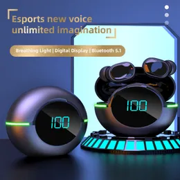 Mini bezprzewodowe słuchawki Bluthooth TWS Gaming słuchawki z oddychającym światłem LED Display HD MIC In-Ear Anulując muzykę słuchawki sportowe Y80