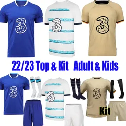 22 23 كرة قدم قميص sterling Koulibaly Cucurella Havertz Ziyech Football Shirt 2022 2023 Mount Pulisic Jorginho Kante Chilwell Home Owd Third Men Kids Set Kit