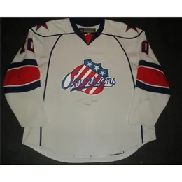 Nikivip Custom Jersey 5xl 6xl Nadir Vintage 007-08 Stefan Meyer Rochester American Hokey Jersey Nakış Dikişli Herhangi Bir Numarayı ve Adı Özelleştir J Jersey