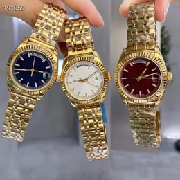 Brand Women Luxury Watches 33mm Date Series Monday to Sunday Quartz Wristwatch Movement Kvinnklocka med ruta 191059