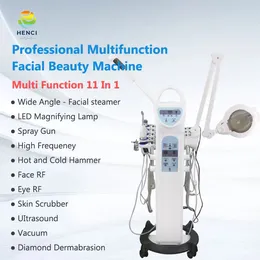 11 in 1 multifunzionale ad alta frequenza per la pulizia profonda del viso Black Head Remover RF Vacuum beauty machine