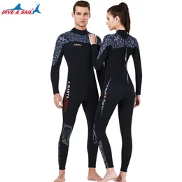Full Wetsuits 3mm Neopren Tüplü Dalış Takımları Geri Zip Yüzme Takımı 1 adet Su Sporları İçin Uzun Kollu Erkekler Kadınlar 220707