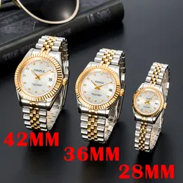 Herren automatische Gold mechanische Uhren Frauen kleiden volle Edelstahl Saphir wasserdicht leuchtende Paare Armbanduhren