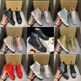 stile Moda Qualità Uomo Donna Skate Scarpe casual luccicano designer Sneakers stampa Walk Sneaker Ricamo tela High Top Casual Shoe