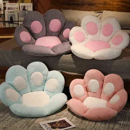 New Ins Leg Cushions Cushion Cat Bear Fuzzy Long Plush Decor Floor Chair For Children Pets Grey Green Blue Black drop Shipping J220704