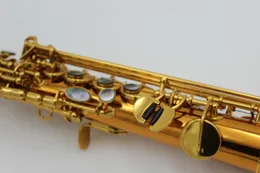 Saxofone soprano reto tipo sino curvo de cobre com pescoço profissional Saxello 11