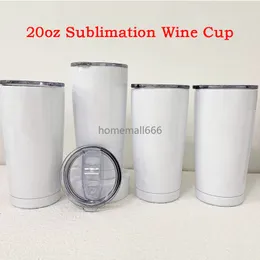 20oz Sublimation Coffee Mugs With Sealed Lids Travel Car Tumbler Cups Stainless Steel Vacuum Wine Cup For Outdoor AA