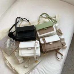 2022 Summer New Colour Matching Bag Borsa a tracolla moda donna Instagram Style Simple Single Shoulder Small Square Bags