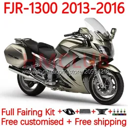 Yamaha için OEM Fairings FJR-1300 FJR 1300 A CC FJR1300A 2001-2016 Yıl Moto Vücut 38NO.79 FJR1300 13 14 15 16 FJR-1300A 2013 2014 2015 2016 Tam Gövde Kiti Şampanya