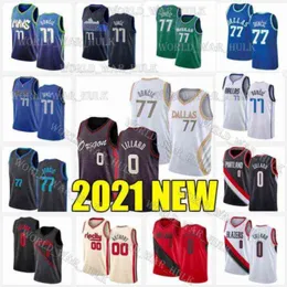 Doncic 77 Damian 0 Lilrd Luka Jerseys Carmelo 00 Anthony Dirk 41 Nowitzki Kristaps 6 Men 2021 New Basketball Jersey