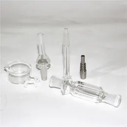 Accessori per fumatori da 10 mm Kit bong narghilè Ciotola in vetro con punta in acciaio inossidabile per pipa ad acqua Piccole piattaforme petrolifere