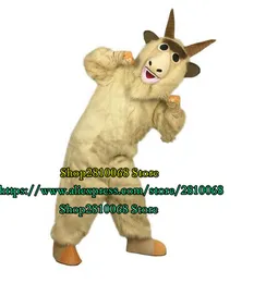 Maskottchen Puppenkostüm Hohe Qualität Pelzige Ziege Schafe Maskottchen Kostüm Tier Fancy Dress Party advertisement Anzug Geburtstagsgeschenk 1141