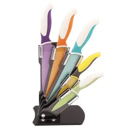 Новый кухонный нож цвета шеф-повара 5-часовые набор с акриловой подставкой