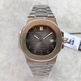 Relógio masculino relógio de pulso mecânico automático 40mm alta qualidade 5711 relógio 316l pulseira couro aço inoxidável vidro safira