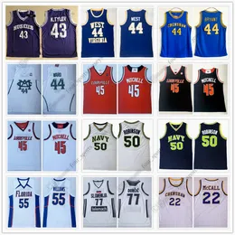 NCAA Basketball Jersey KTYLER Jerry West WARD Donovan Mitchell David Robinson Jayson Williams luka Doncic Mccall Real Stitch