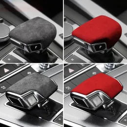Couro do carro Interior Gear Shifter Cover Protector Guarnições Adesivos de carro para Audi a4l a5 a6 a7 q5l q7 2019 Acessórios de modificação