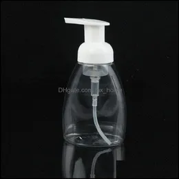 Bottiglie di imballaggio Ufficio Scuola Affari Industriale 300Ml 250Ml Disinfettante per le mani Bottiglia di schiuma Pompa di plastica trasparente a forma di ventaglio per cosmetici