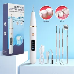 Ultra Dental Electric Oral Tartar Remover Calculus Plaque Stainsクリーナー除去歯ホワイトニングツールLED220623