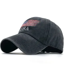 Wholsale Fashion USA Flag Camuflage Baseball Cap for Men Women Hat Army American Bone Trucker Wysoka jakość Gorras 220513