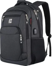 Высококачественный мужской рюкзак для бизнеса по борьбе с кражей спортивные долговые ноутбуки рюкзак с USB -зарядкой Port College School Computer Sack