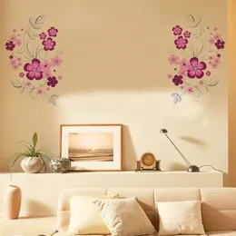 Classic Flower Home Wedding Decoration Wall Stickers för vardagsrum Juldekor Klistermärke Mural Art Home Decal 201203