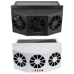 SOLAR PROCKED COL COOL FAN COOLERS AIR VENT RADIATORER BIL FJÄNG LUFT VENT COOL System Triple Fan Coolers Auto Ventilation Car Fan Fan Fan