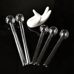 Unique Design 4 Inch Pyrex Glass Pipe Oil Burner Pipes Mini Small Hand Straight Tube Style Smoking Pipes Oil Rig Accesorries SW38