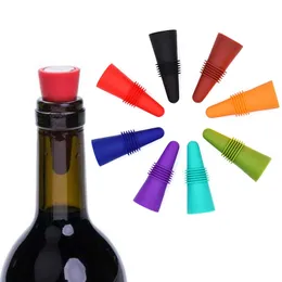 Bar Tools Reusable Silicone Wine Stoppers Sparkling Beverage Bottles Stopper With Grip Top for Keep the Wine Fresh Professional Fizz Saver Toppers Accessories