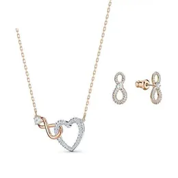 Naszyjniki wiszące stali nierdzewne moda „8” kształt serca warstwowy Naszyjnik dla kobiet biżuteria Prezent Prezenty 2022