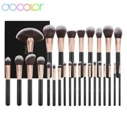 DOCOLOR 28st Makeup Brushes Set Rose Gold Professional Natural Hair Brush Powder Eyeshadow Blush Make Up 220514