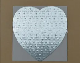 Sublimation Blank Heart Puzzles DIY Puzzle Paper 3 Colors Products Hearts love Shape Transfer Printing Blanks Consumables Child Toys Gifts SN6694